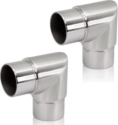 Buiskoppeling - RVS boog - Balustrade maken - Krasbestendig oppervlak - Ø33.7 mm 2 stuks - Zilverkleurig