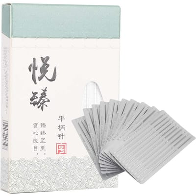 100 pièces   boîte Aiguille d'Acupuncture Stérile Jetable Aiguille en Acier Inoxydable0.25 x 25 blanc