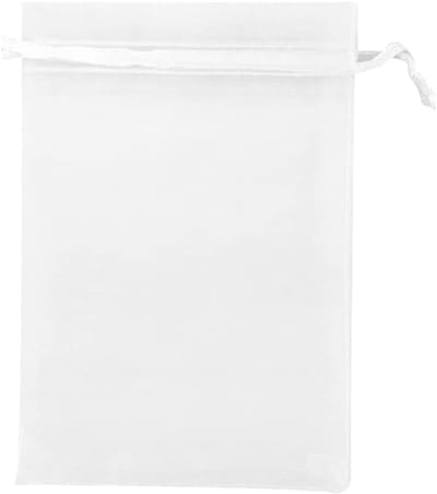 Set van 50 Herbruikbare Tuin Netzakken voor Bescherming van Fruit, Planten en Zaden - 10x15cm, Wit, Met Trekkoord