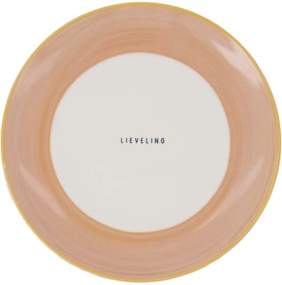 Zusss Ontbijtbordje Lieveling Keramiek White / Light Pink