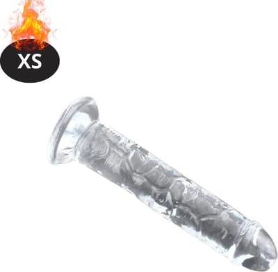 Nivard Dildo - Anaal - Met Zuignap - Siliconen - Sex Toys - Voor Mannen & Vrouwen - Voor Koppels - Couples - Transparant - XS
