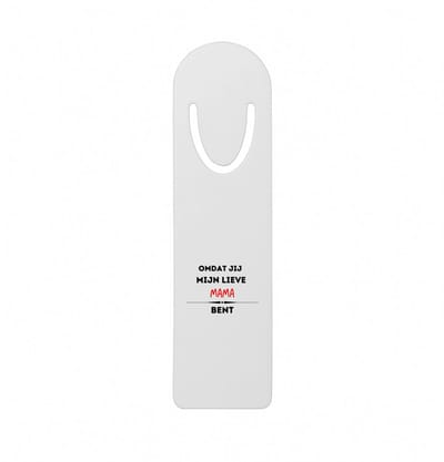 Hacebo® - omdat jij mijn lieve mama bent metalen boekenlegger - Mama - lieve moeder - Moeder cadeautjes - moederdag - verjaardag - geschenk - kado Bladwijzer boekenleggers - 12.7 cm x 3.2cm