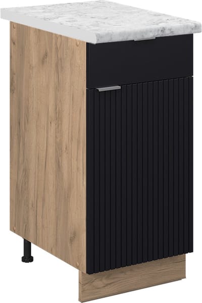 Vicco Fame-Line Keukenonderkast – 40 cm, WB Marmer Zwart gestreept