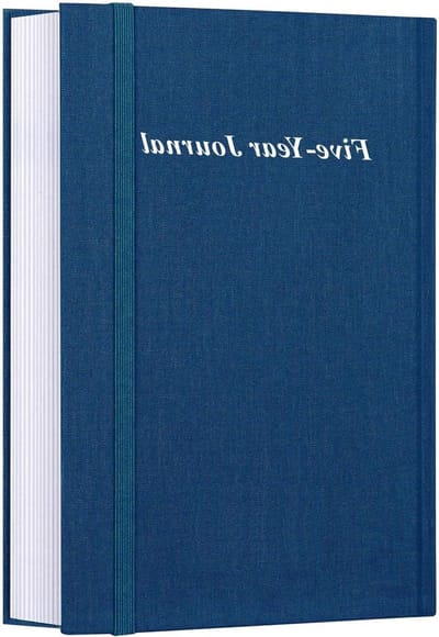 Hard Cover 5-jarig dagboek | Het gemakkelijkst te gebruiken vijfjarige dagboek | Snel en eenvoudig vijfjarig dagelijks tijdschriftsysteem | 15,8 x 20,3 cm, blauw