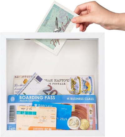 Dailygoods- Fotolijst 3D 22x22 cm - Schaduwdoos - Diep frame 3 cm - Voor muur en bureau - Voor foto's en objecten - Bruiloftsboeket. - Shadowbox