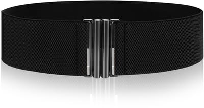 BRENZOOS- Tailleriem - Brede Elastische Riem - Vintage Stretch Riem - Geschikt voor Jurken - Met Legering Gesp - Afmetingen 68x6.5 cm