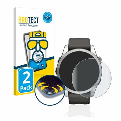 BROTECT - Screenprotector voor Garmin Fenix 7S Pro Solar (42 mm) - Folie Beschermfolie matte volledig dekking 2 Stuks