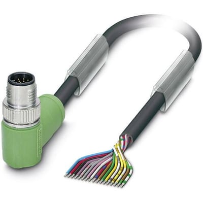 Phoenix Contact 1555334 Sensor/actuator connector, geassembleerd M12 Aantal polen (sensoren): 17 Stekker, haaks 10.00 m 1 stuk(s)