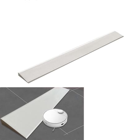 Drempelhulp - Oprijplaat - Robotstofzuiger - Stabiele roosterstructuur - 2cm hoog - Wit
