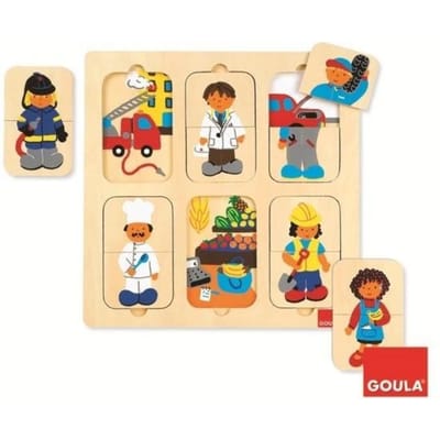 Houten inlegpuzzel - beroepen