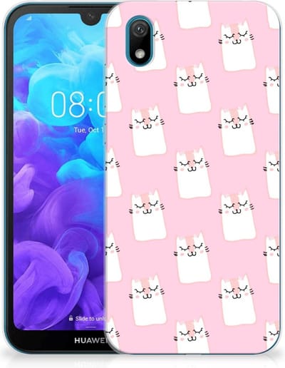 Huawei Y5 (2019) TPU Hoesje Sleeping Cats