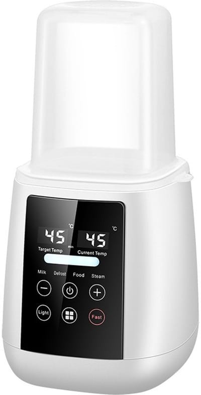 flessenwarmer draadloos-3-in-1 babyflesverwarmer wit – Ontdooien, steriliseren, temperatuurregeling – LED, nachtlampje – Voor moedermelk, flesvoeding & voedsel