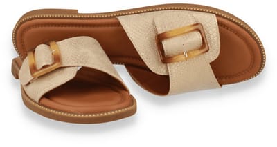 Sandalen met leren uitstraling en sierelement dames s.Oliver