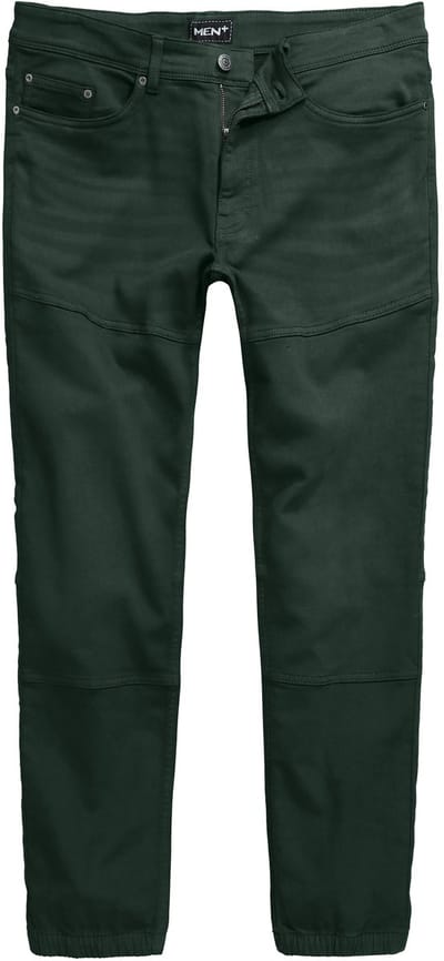 Men Plus - Heren - Broek FLEXLASTIC® Straight Fit 5-pocket - Donkergroen - Maat 52