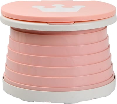 Draagbaar Potje - Kinder Potje - Zindelijkheidstraining - Inklapbaar en Stabiel - 23.5 cm - Roze