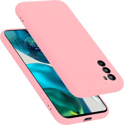 Cadorabo Hoesje geschikt voor Motorola MOTO G52 4G / G82 5G in LIQUID ROZE - Beschermhoes gemaakt van flexibel TPU silicone Case Cover