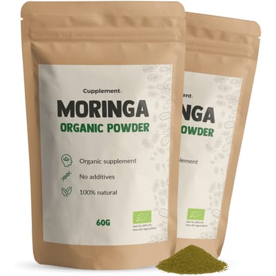 GOYU Moringa Poeder Biologisch Combideal 2x 60 gram - Oleifera – Moringa capsules - moringa olie - moringa poeder - Vegan - Zonder toevoegingen - Lab getest - 15 dagen voorraad per zakje