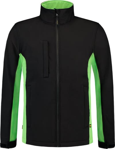 Tricorp 402002 Softshell Bicolor - Zwart/Limoen - 8XL