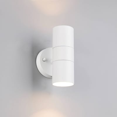 Trio Lighting Buitenwandlamp Turia, mat wit, hoogte 16 cm, metaal