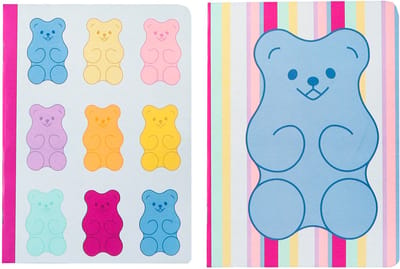 Kangaro schriften - B'LOG SWEET CANDY - formaat A5 - met lijn - 2 stuks - met aarbeiengeur