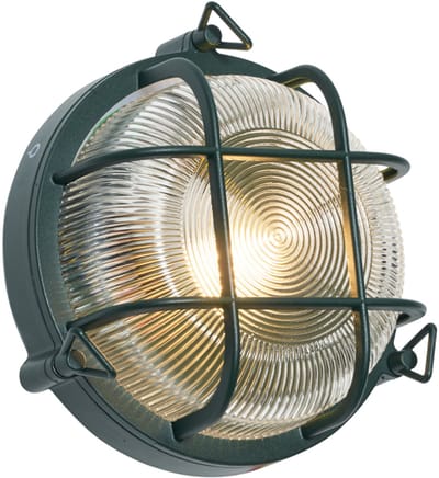 QAZQA noutica - Industriele Wandlamp voor buiten - 1 lichts - D 9 cm - Groen - Industrieel - Buitenverlichting