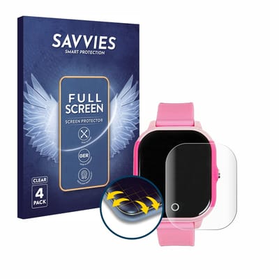 Savvies - Screenprotector voor SaveFamily Junior - Folie Beschermfolie transparant volledig dekking 4 Stuks