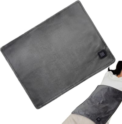 Elektrische Deken - Verwarmde Plaid - Lichaamswarmte - 3 Warmtestanden - 45 x 35 cm - Grijs