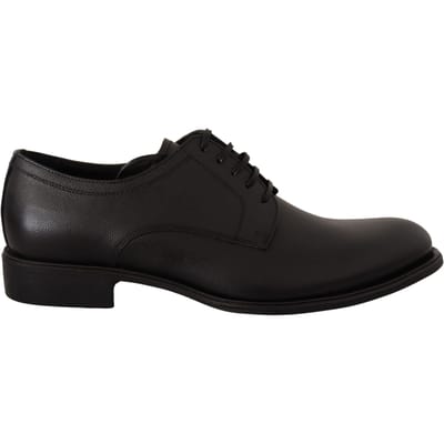 Dolce & Gabbana Zwarte Leren Veterschoenen voor Mannen