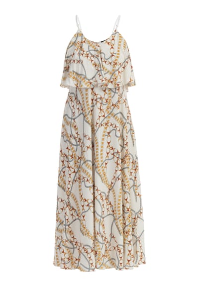 Faina Maxi-jurk met all-over print Dames wit