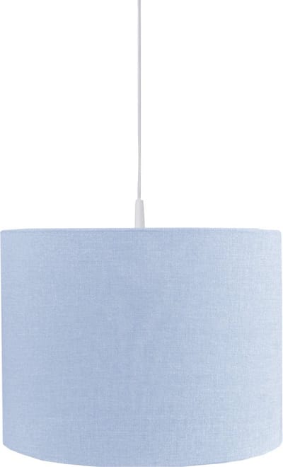 BINK Bedding Hanglamp/Lampenkap Bo blue 30cm inclusief pendel - uni - chambray - babyblauw - lichtblauw - babykamer - kinderkamer - verlichting - decoratie