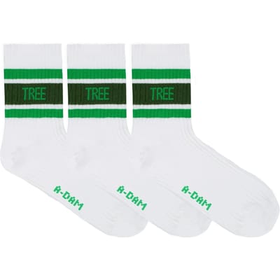 A-DAM  3-pack Quarter Crew Socks Treehugger White Size: 36-40 | Underwear Outlet | Unisex | Wit