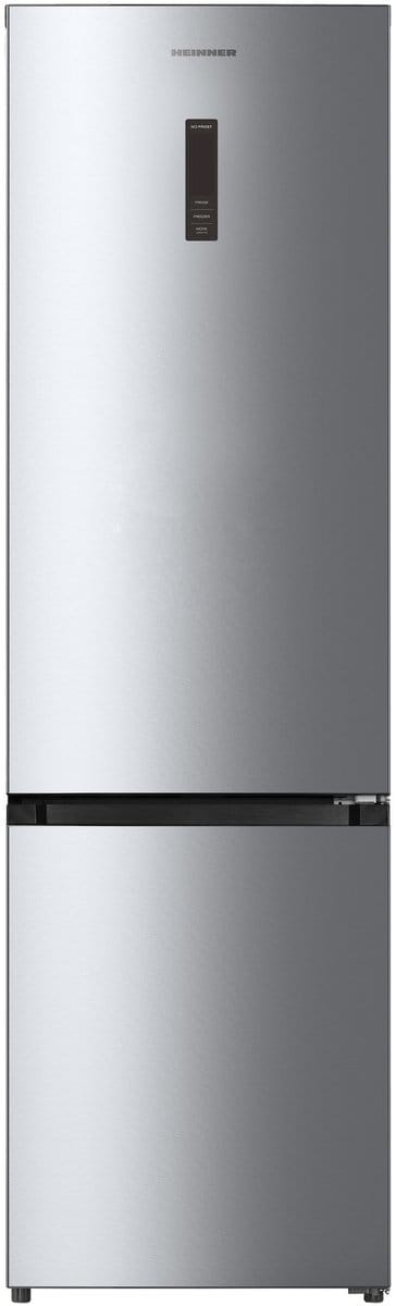 Heinner HCNF-HM377INVXC Koel-vriescombinatie 377 L – Full No Frost – Touchbediening met LED-display – Holiday-functie – Super-functie – RVS – 5 Jaar Garantie