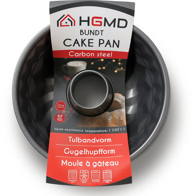 HGMD Tulband - Ø 22 cm - Staal - Bakvorm - Springvorm - Anti-Aanbak