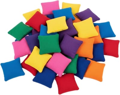 Kleurrijke zitzakken - Gooipuffs speelgoed - Interactief spel - Slijtvast stofmateriaal - 20 stuks - Multicolor
