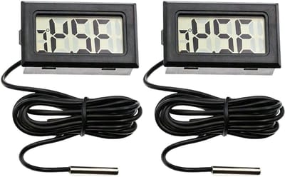 Digitale LCD aquariumthermometers met buitensensor, ideaal voor reptielen, kassen en aquaria - 2 stuks