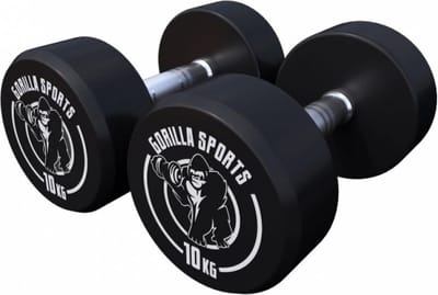 Gorilla Sports Dumbbell set 20 kg - Halterset - 2x10 kg - Dumbells - Gietijzer