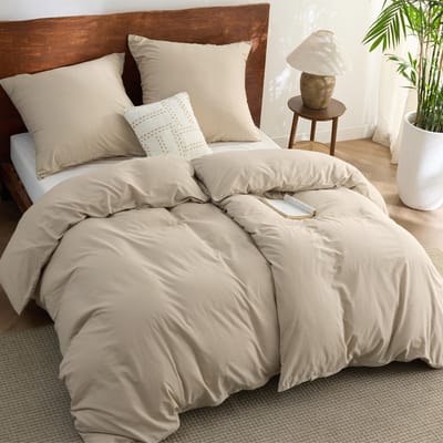 Dailygoods- Beddengoed 135 x 200 cm - 4-delige Set - Dekbedovertrekset 2 x 135 x 200 cm - 2 x Kussenslopen 80 x 80 cm - 100% Katoen - Oeko-TEX