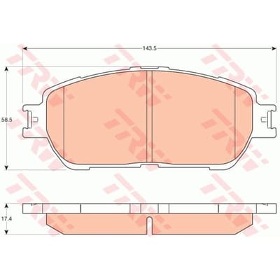 Remblokset TRW GDB3612, voor