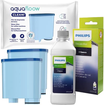Aquafloow / Philips Onderhoudsset voor Koffiemachines Philips Saeco - Ontkalker 250ml CA6700 + 2x AquaFloow Cleani Waterfilter