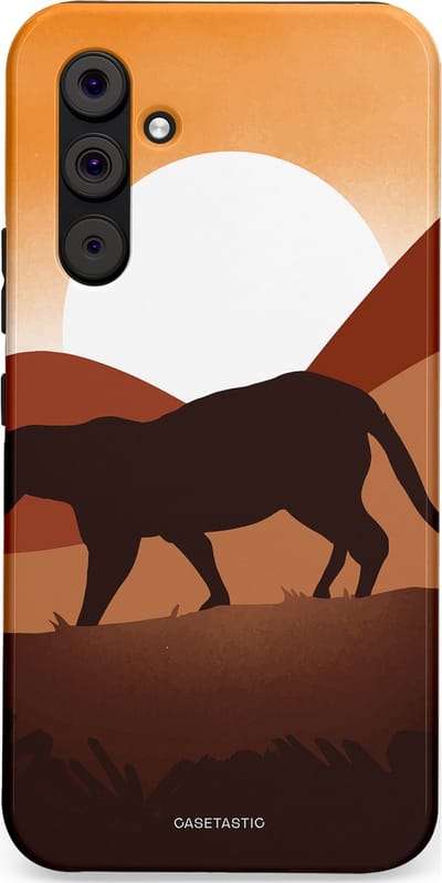 Casetastic Hoesje Geschikt voor Samsung A54 (5G) - Stijlvolle Beschermende Duo-layer Case - Zonsondergang Safari