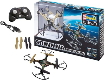 RC Quadcopter Air Hunter 24 GHz accu flip-functie rotorbescherming led headless-modus snelheidsniveaus op afstand bestuurde quadrocopter camouflage-design 155 cm.