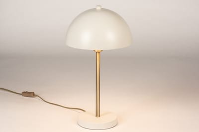 Lumidora Tafellamp 74463 - NADIA - E14 - Grijs - Goud - Creme - Messing (kleur) - Metaal - ⌀ 25 cm