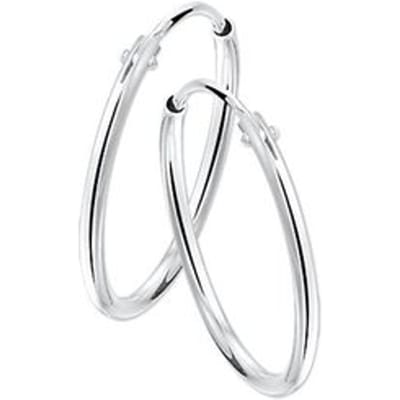 The Jewelry Collection - Oorringen Ronde Buis - Zilver - 9 mm