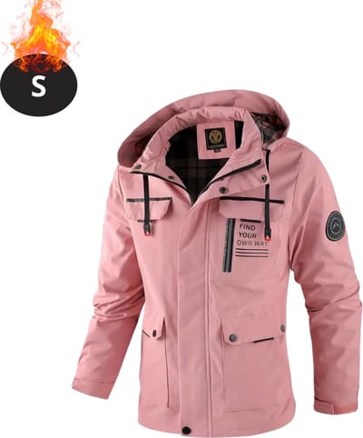 Bovista Windjas Voor Heren - Windjack - Waterdicht - Jas Met Capuchon - Outdoorjas - Volwassen - Roze - Maat S
