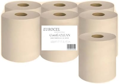 Middelgrote handdoekrol van 400 vellen, 2 lagen, 18,1 x 20 cm - Geschikt voor binnen en buiten - 6 rollen