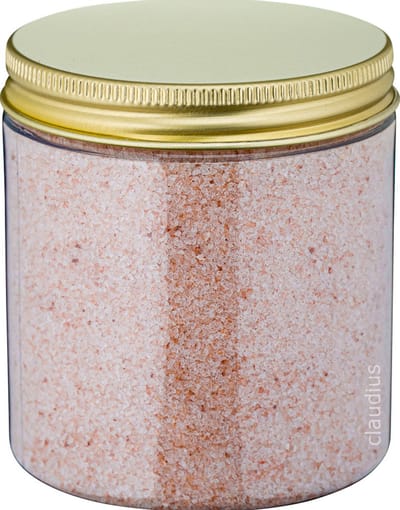 Claudius Himalayazout 300 gram - fijne korrels (0,4 - 0,9 mm) - 100% natuurlijk - Pot met gouden deksel