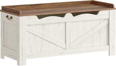 Kistbank met opbergruimte - Opbergkist bank - Ruimte organiseren - Stijlvol meubelstuk - 100 x 48 cm - Donkerbruin