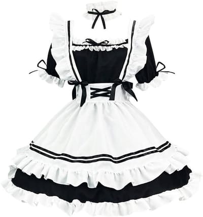 ByShane - Schooluniformset voor dames | Sexy cosplay uniform met minirok en strik | Franse meid kostuum | Lingerie outfits zwart-wit | S