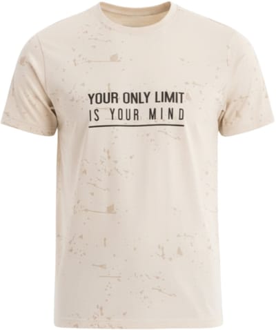 OMBRE T-shirt - Regular Fit - Katoen - Korte Mouw Crème S