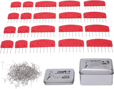 Gebreide Blokkammen - Brei Pinnen - Hobby Knutselen - Efficiënt Blokkeren - 200 T-Spelden - Rood